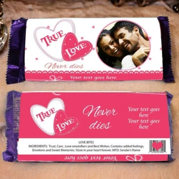 Personalised Chocolate wrapper with Small Chocolate
